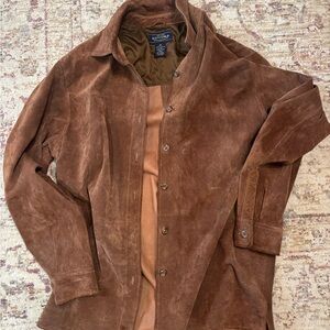 Sonoma Brown Suede Shirt Jacket